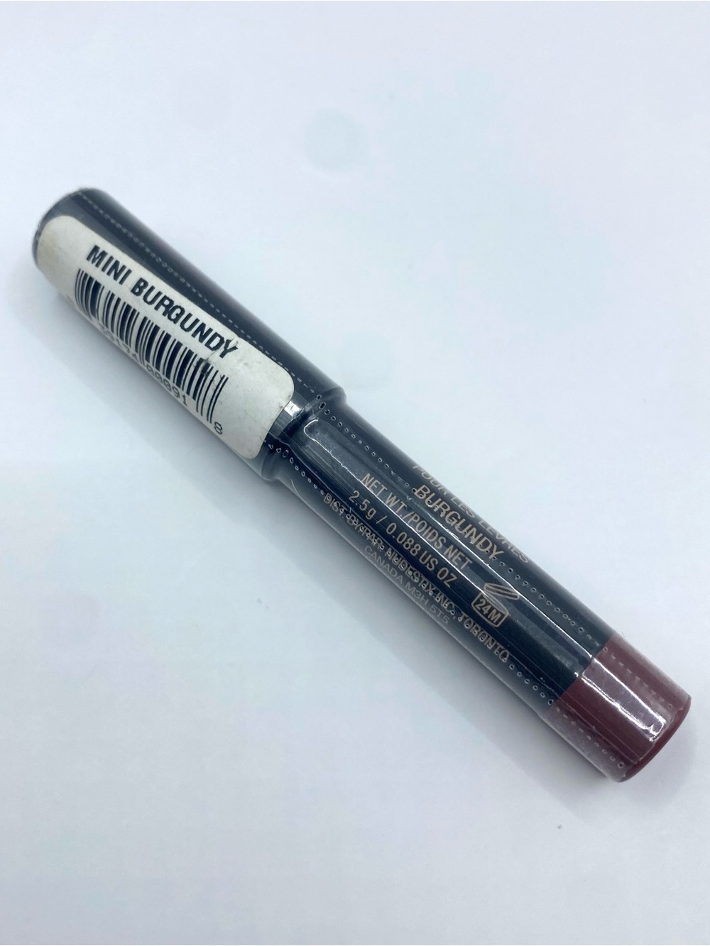 NUDESTIX Magnetic Matte Lip Color PENCIL In Burgundy Travel Size 2.5g .088 Oz